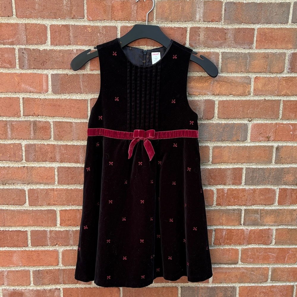 Gymboree Velvet Dress with Red Bow